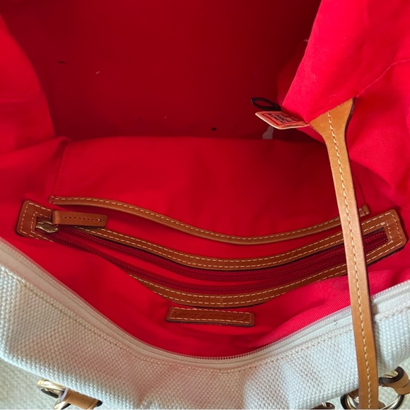 Dooney & Bourke Tan and Cream Canvas Tote - Picture 7 of 7